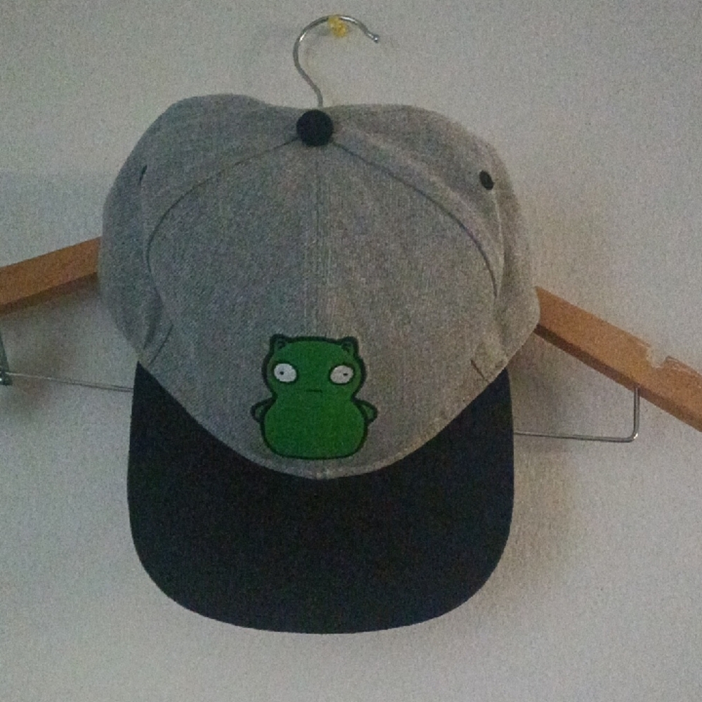 Gray and Black Stylish Hat with Unique Design